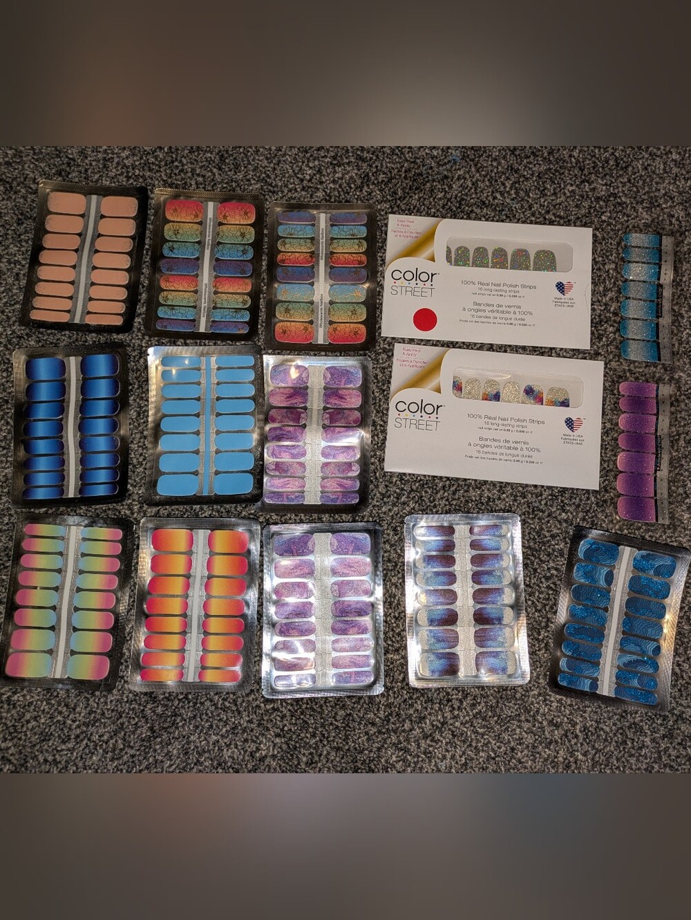 Color Street Nail Polish Strips 15 Variety Pack - Multicolor